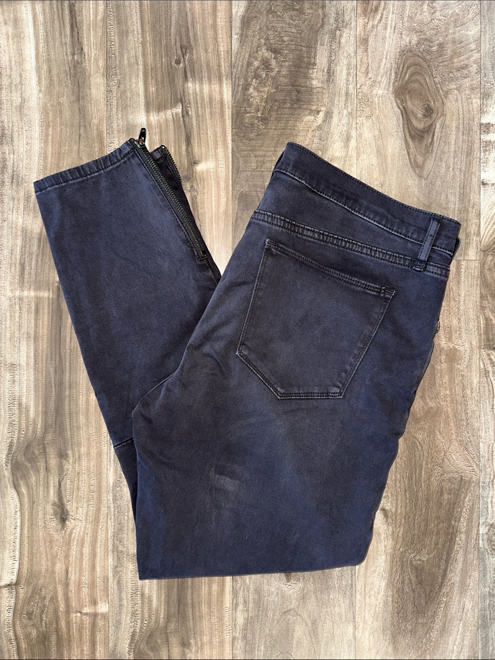 Gap 1969 True Skinny Moto Jeans Navy Blue Size 32